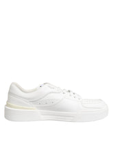 Dolce & Gabbana Hvite Miami Lave Sneakers i Skinn