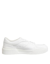 Dolce & Gabbana Hvite Miami Lave Sneakers i Skinn