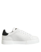 Dolce & Gabbana Hvite Kronelapper Portofino Herre Sneakers Sko