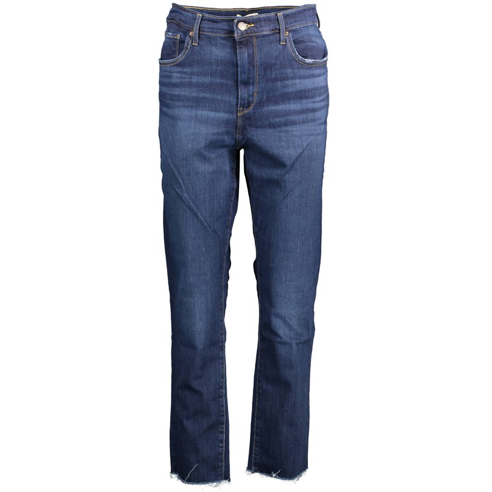 Blå bomullsjeans och byxor