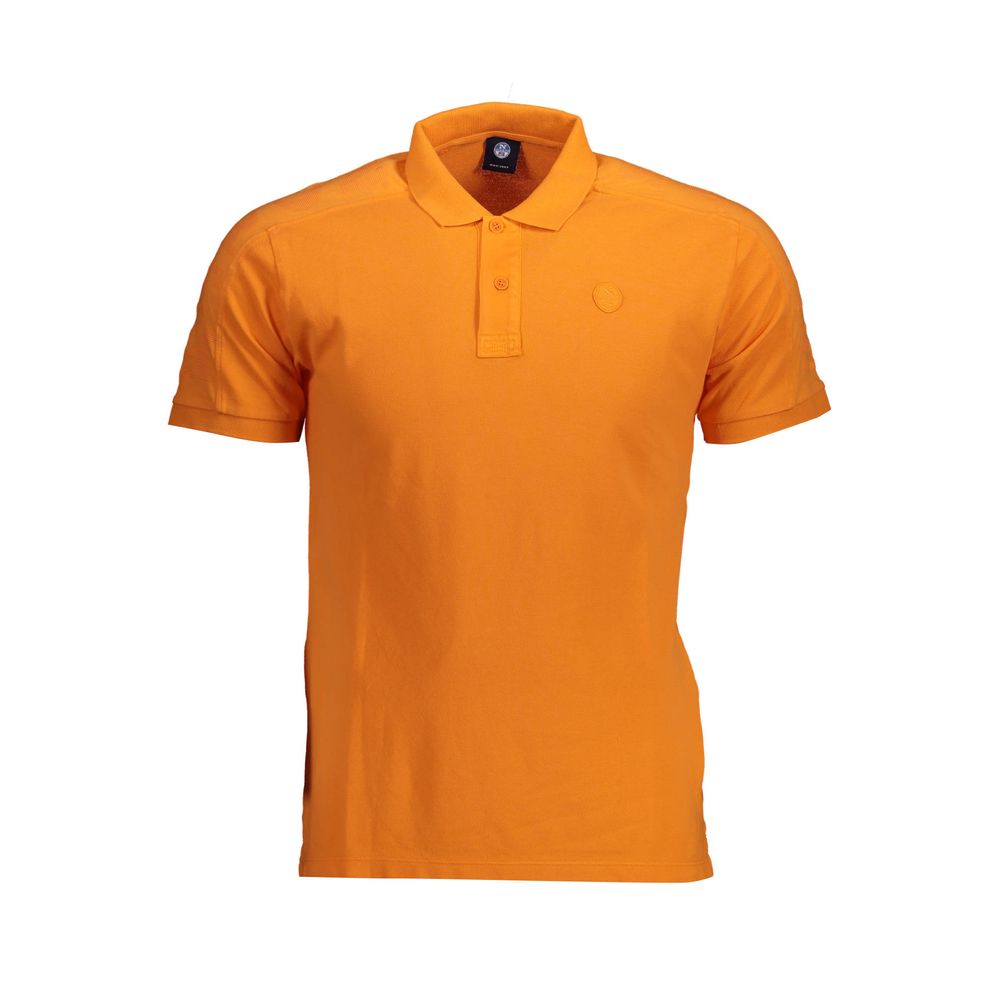 Orange bomullspoloskjorta