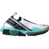 Dolce & Gabbana Svarta Vita Blå Slip On Sorrento Sneakers