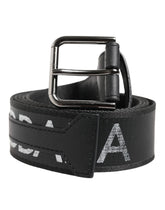 Dolce & Gabbana Black Polyester Leather Metal Buckle Belt