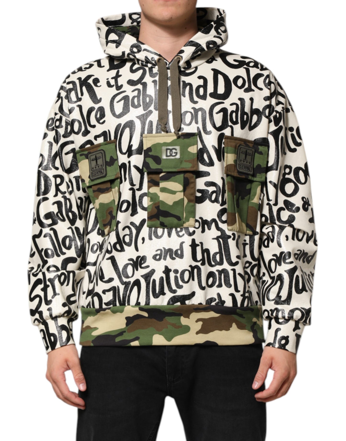 Dolce & Gabbana Flerfärgad Huva DGMania Sweatshirt Tröja