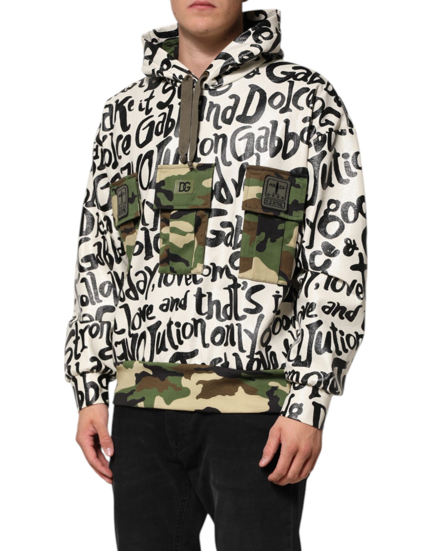 Dolce & Gabbana Flerfärgad Huva DGMania Sweatshirt Tröja