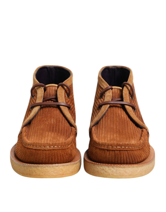 Dolce & Gabbana Bruna Mocka Nubuckläder Ökenstövlar Skor