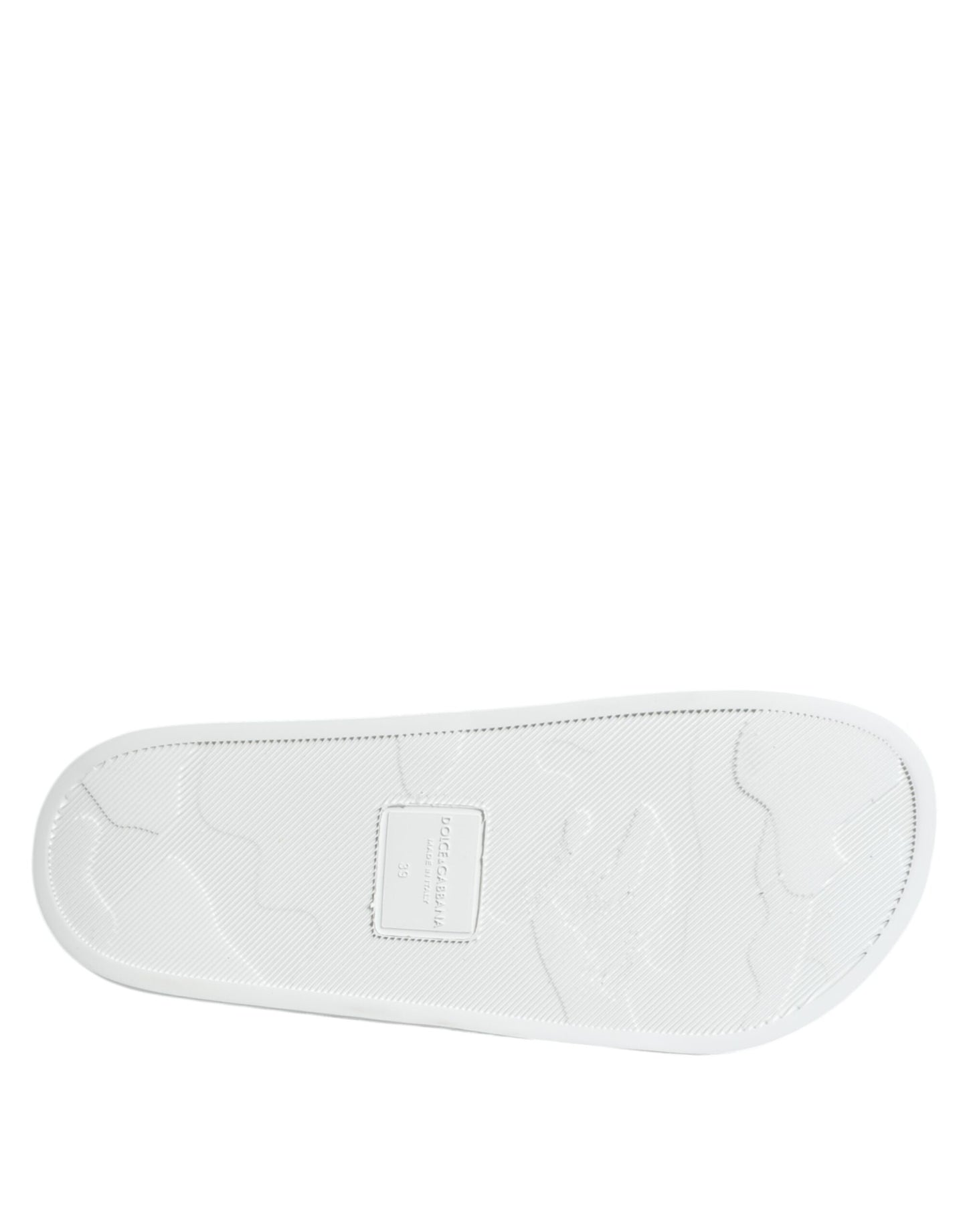 Dolce & Gabbana Vita Svarta Lädersandaler Strandskor