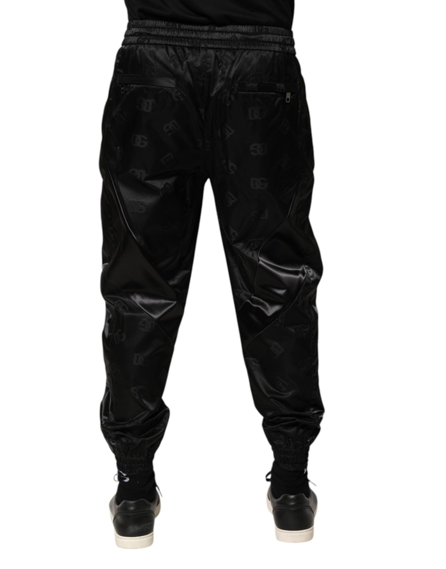 Dolce & Gabbana Svarta Logotyp DG Tryck Herr Joggingbyxor