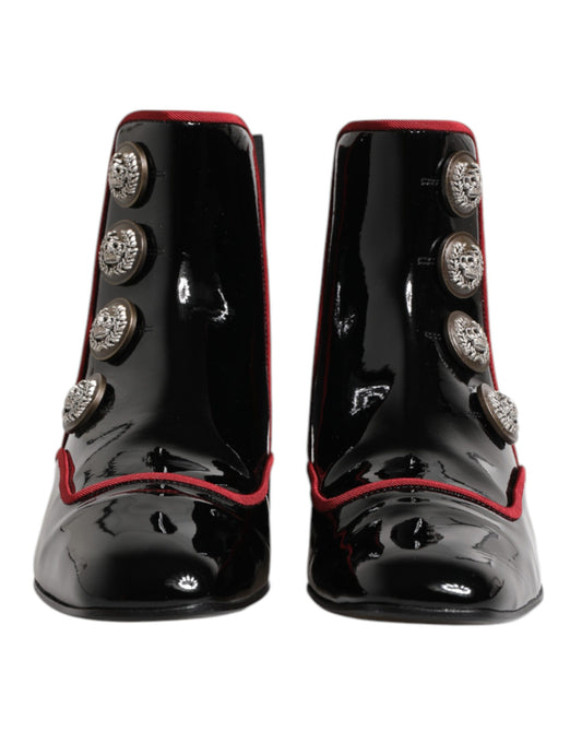 Dolce & Gabbana Svarta Jackie Chelsea-stövlar med knappar