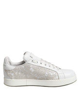 Dolce & Gabbana Vita Låga Sneakers i Läder med Spets