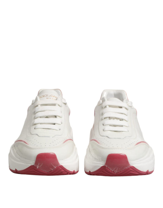 Dolce & Gabbana Hvite Rosa Daymaster Lave Sneakers Sko