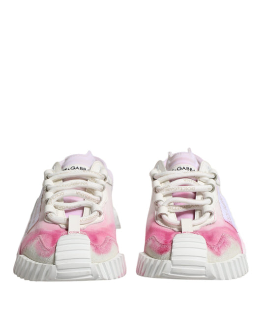 Dolce & Gabbana Hvite NS1 Lave Sneakers med Snøring