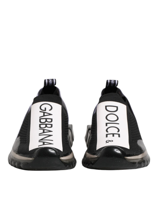 Dolce & Gabbana Svarte Sorrento Slip On Lave Sneakers Sko
