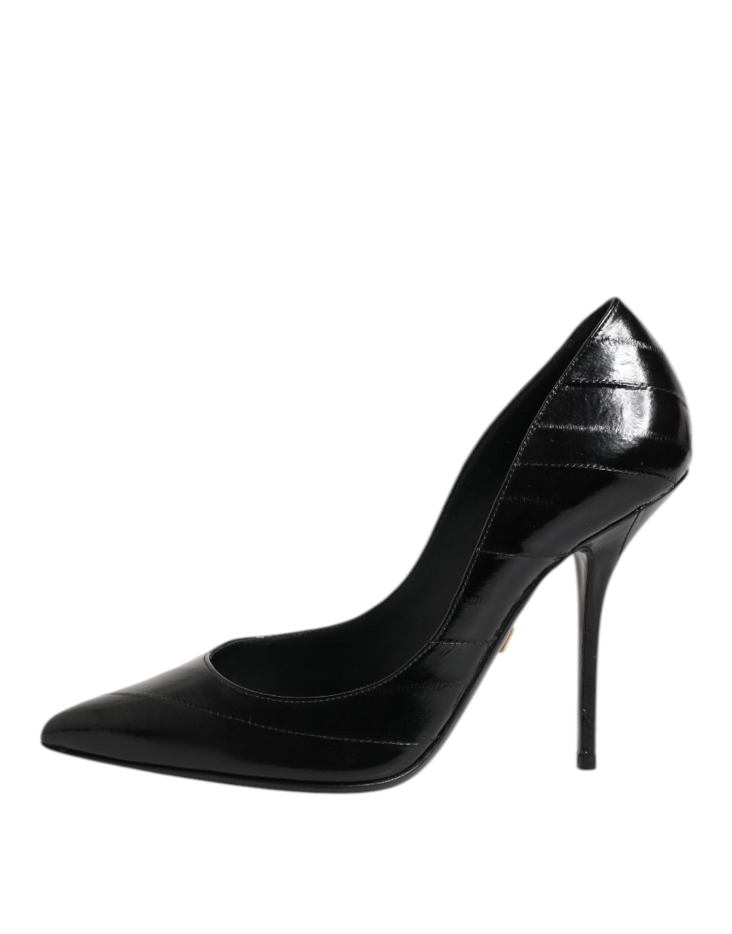 Dolce & Gabbana Svarta Läder Stilettklackade Pumps Skor