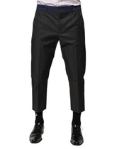 Dolce & Gabbana Gray Blue Cotton 3/4 Chinos Crop Trouser Pants