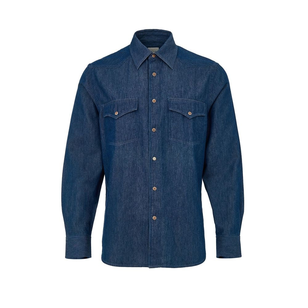 Blå bomullsdenim