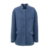 Gucci Light Blue Wool Coat