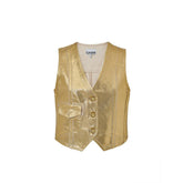 Ganni Gold Cotton Sleveless Jacket