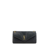Saint Laurent Black Lamb Ovis Aries Aries Shoulder Bag
