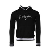 Dolce & Gabbana Black Hooded Logo Print Sweatshirt Sweater