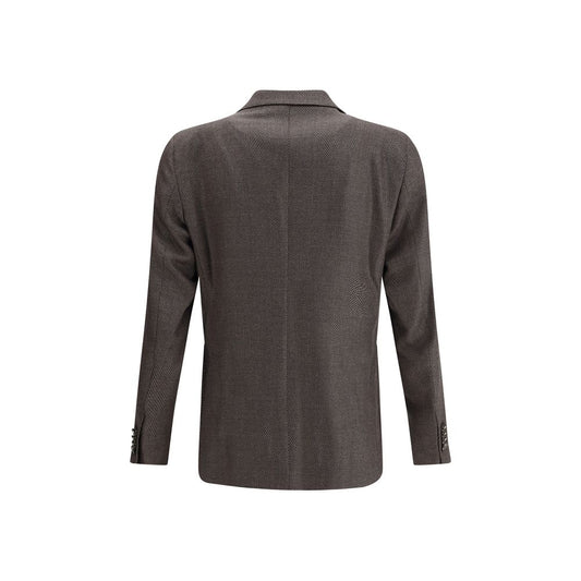 Tagliatore Brown Fleece Wool Clothing