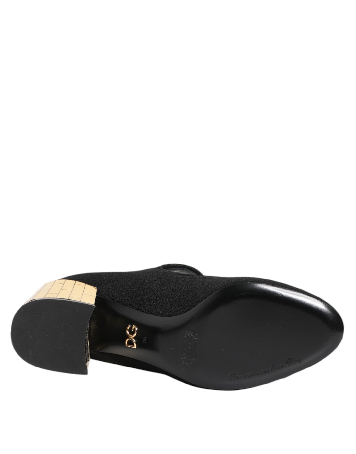 Dolce & Gabbana Svarta Blommor Kristallutsmyckade Mary Jane-skor