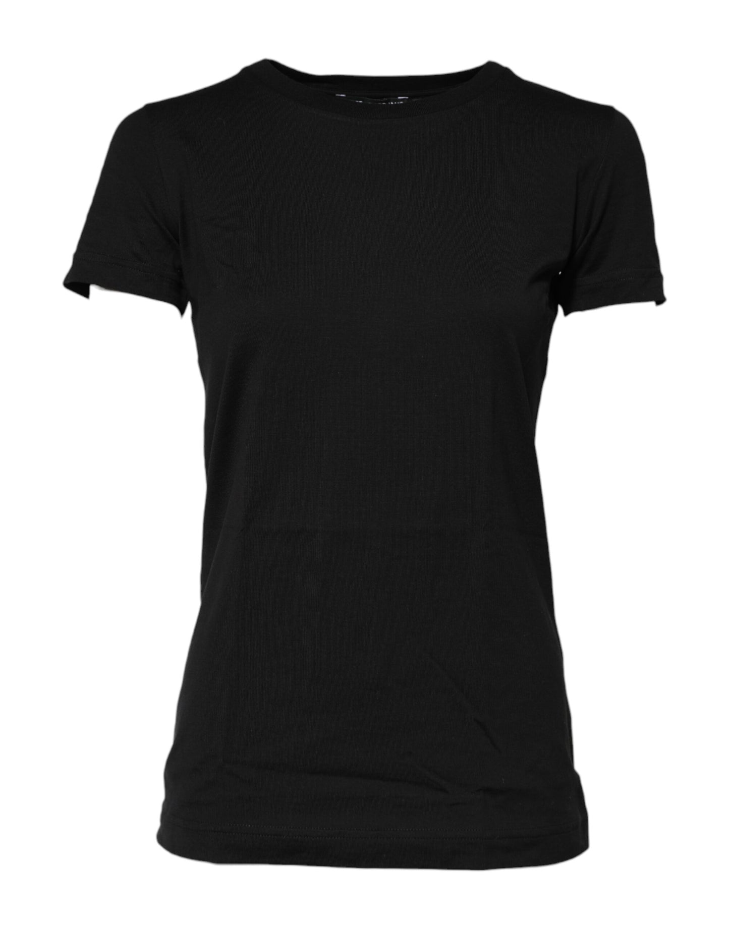 Dolce & Gabbana Svart T-skjorte med korte ermer og rund hals