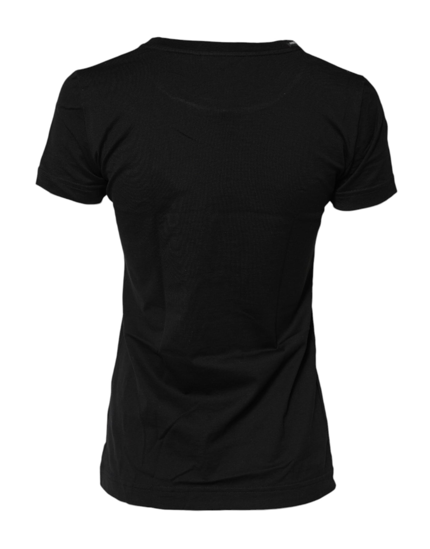 Dolce & Gabbana Svart T-skjorte med korte ermer og rund hals