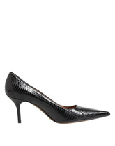Dolce & Gabbana Black Exotic Leather Stiletto Pumps Shoes