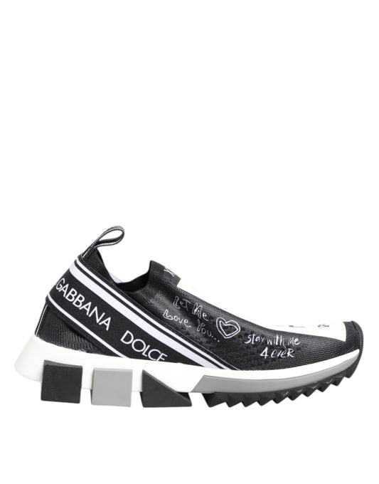 Dolce & Gabbana Svart Hvit Sorrento Lave Sneakers Sko