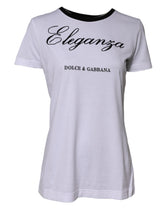 Dolce & Gabbana White Eleganza Cotton Crew Neck Tee T-shirt