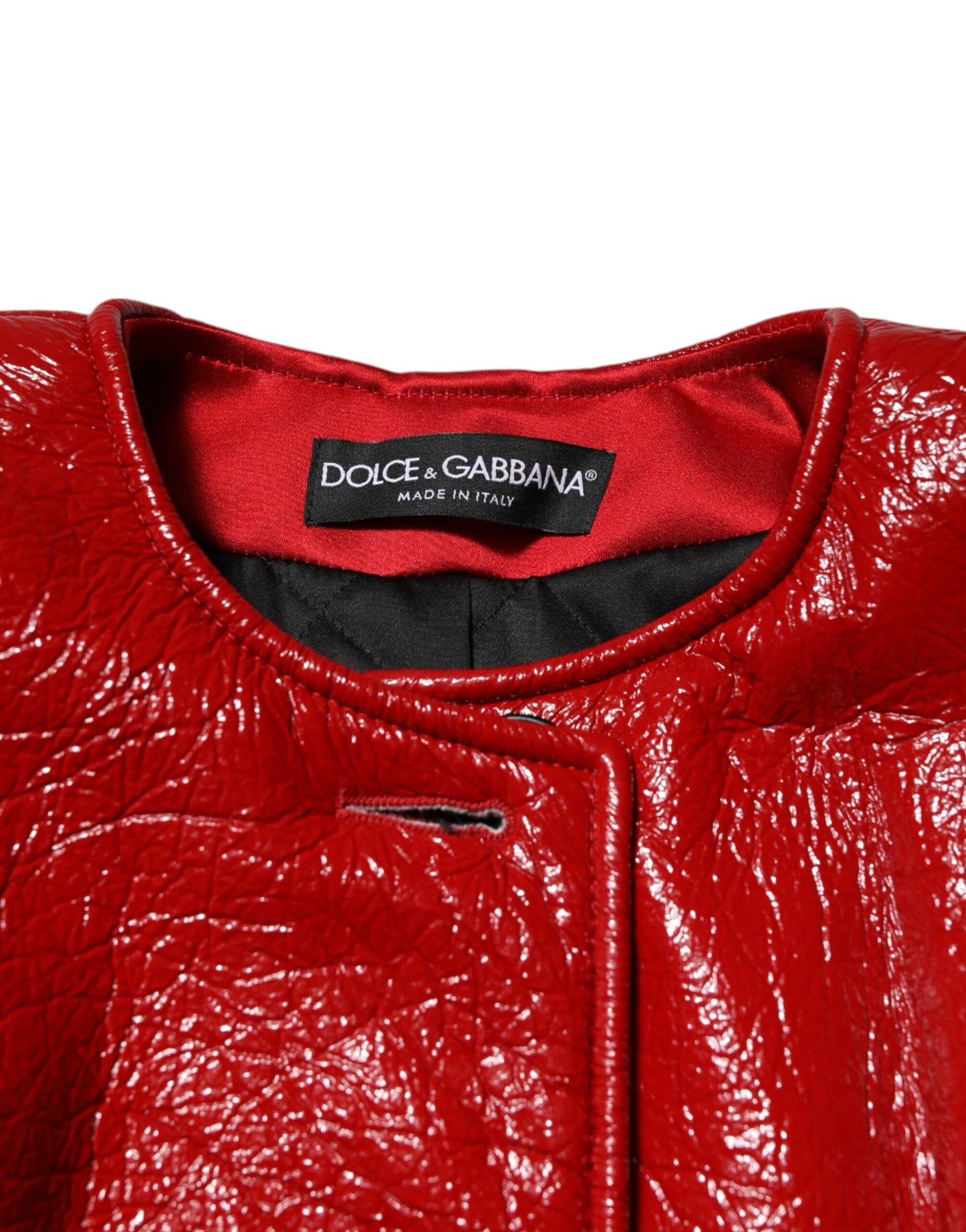 Dolce & Gabbana Röd Ull Enkelknäppt Trenchcoatjacka