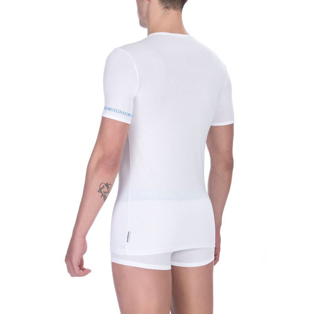 Bikkembergs vit bomulls-T-shirt för män, dubbelpack