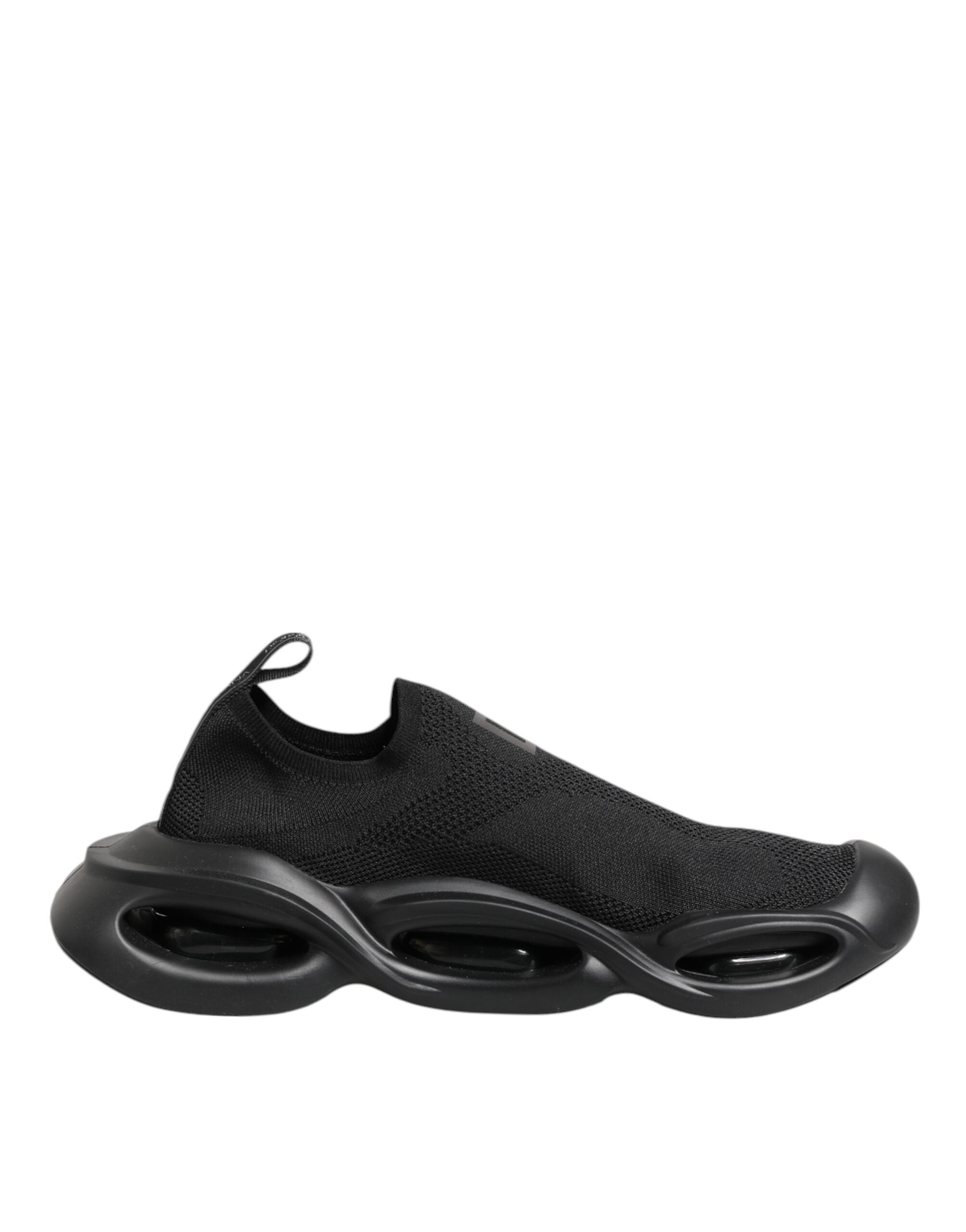 Svarte Slip On Wave Low Top Herresko