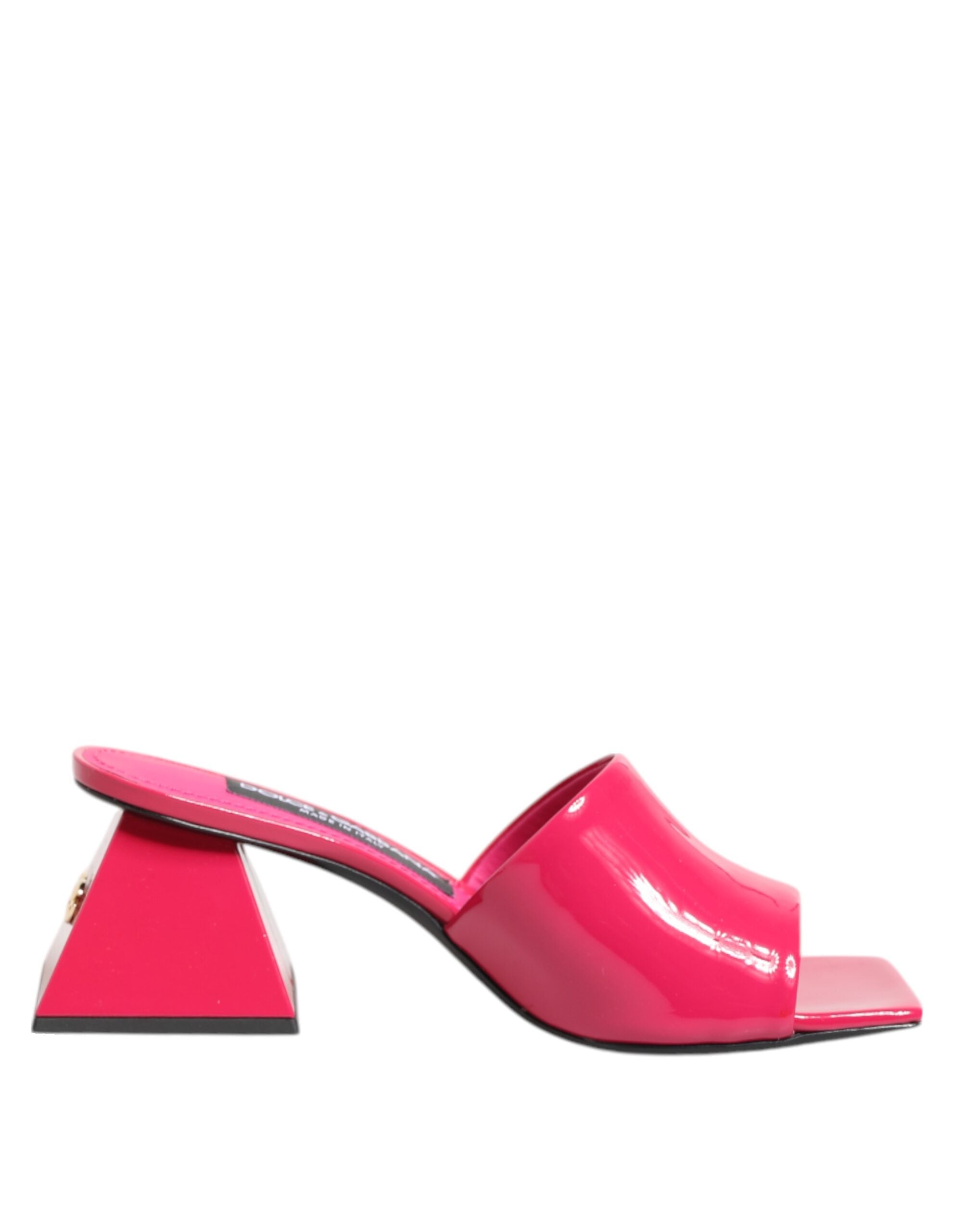 Rosa öppen tå med blockklack och mules med sandaler