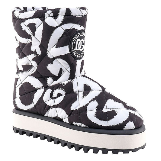 Dolce & Gabbana svarta nylonstövlar för män