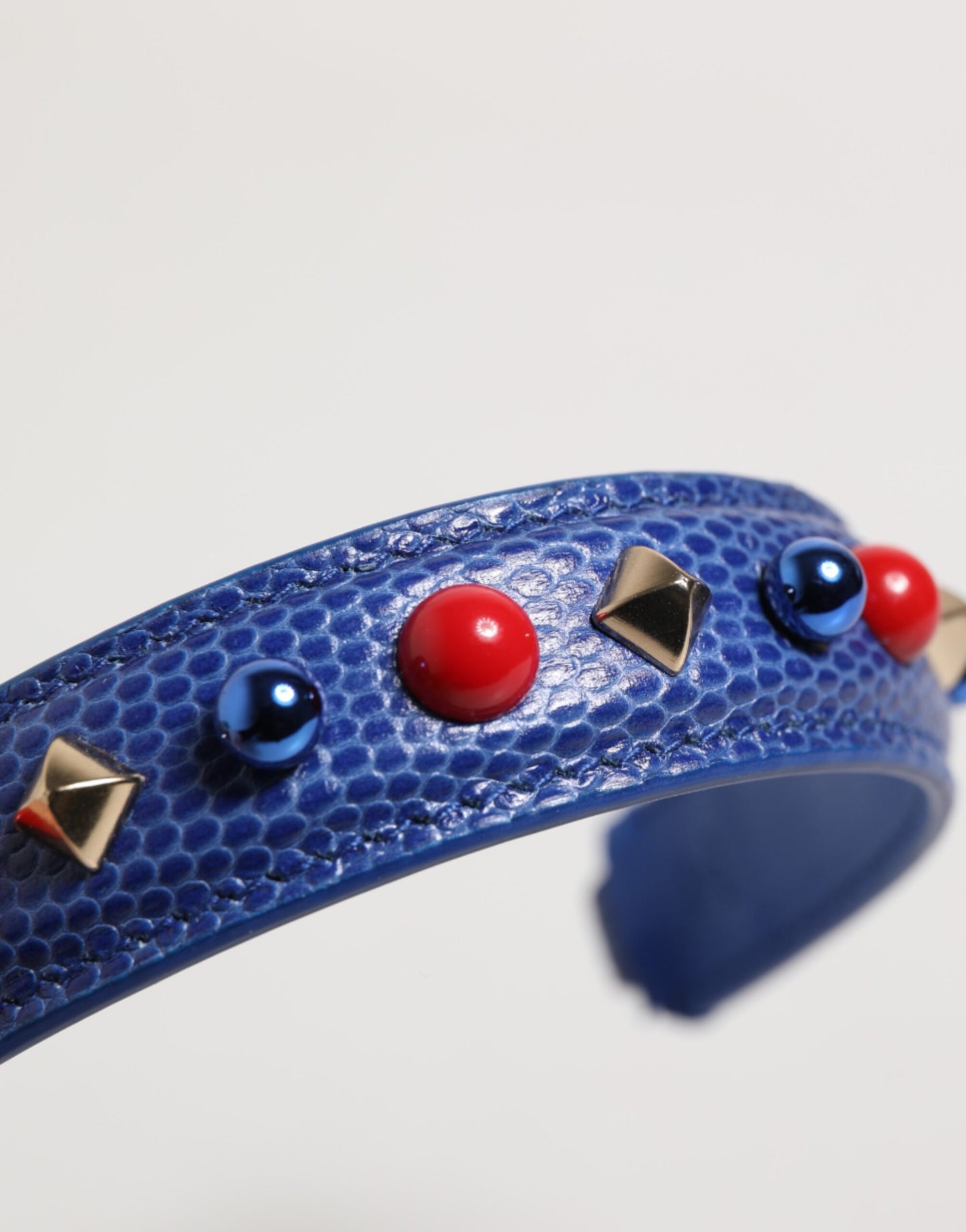 Dolce & Gabbana Blå Utsmyckad Läderväska Dam Axelrem