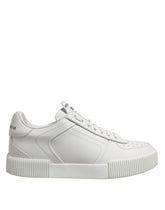 Dolce & Gabbana White Miami Leather Low Top Sneakers Shoes