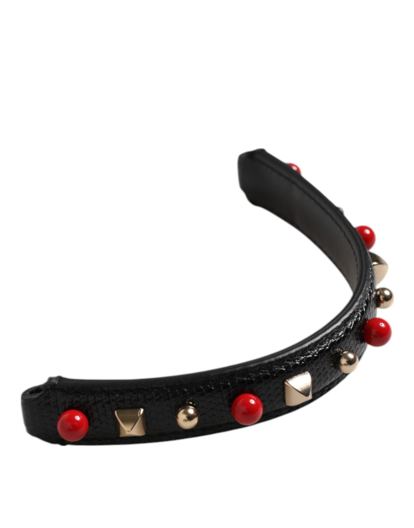 Dolce & Gabbana Svart Utsmyckad Läderväska Dam Axelrem