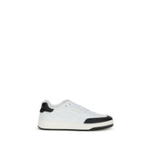 Saint Laurent White Calf Leather Bos Taurus Low Top Sneakers