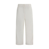 The Row Cream Cotton Cargo Pants