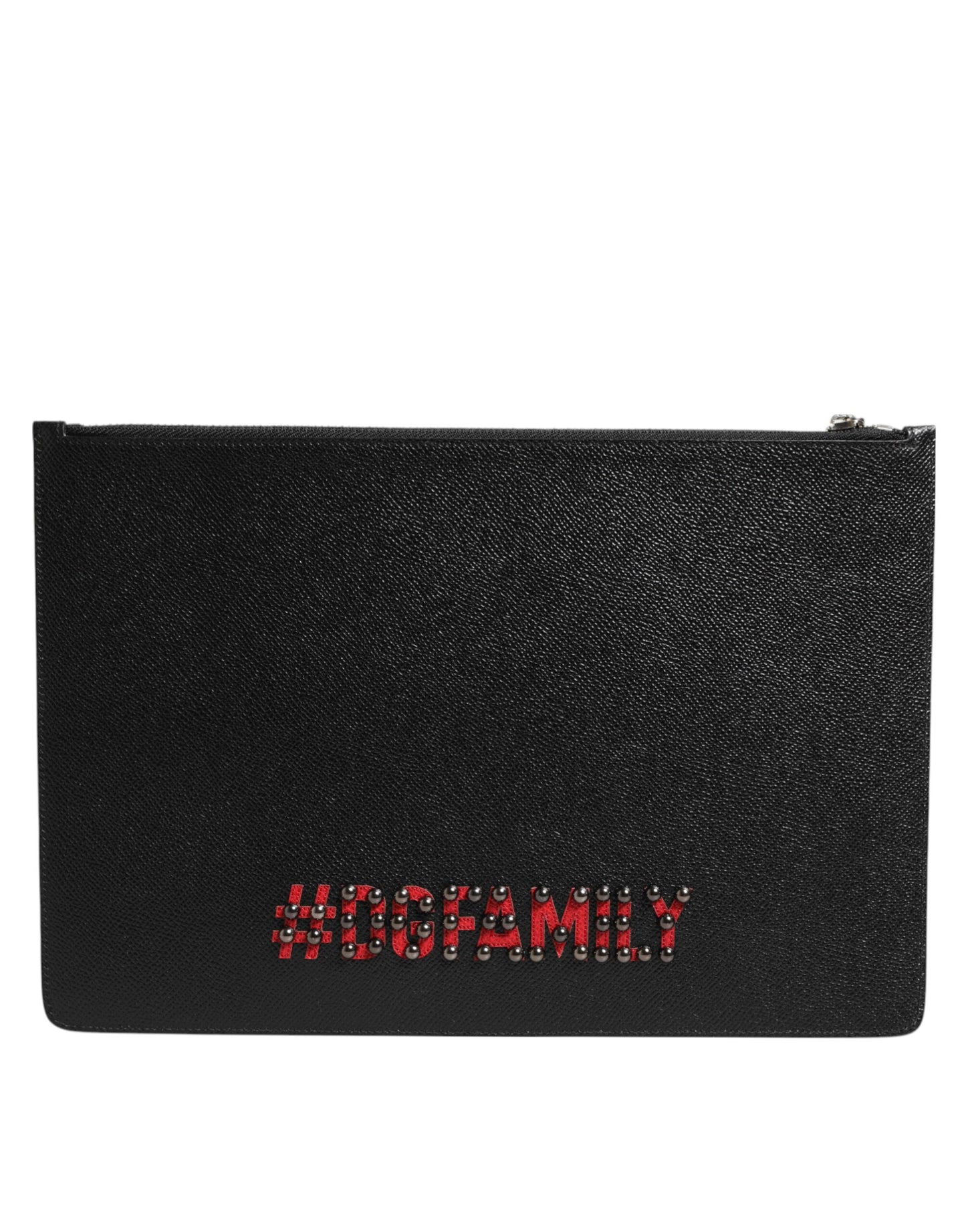 Dolce & Gabbana svart skinn #DGFAMILY utsmykket clutch-veske til menn