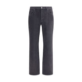 Saint Laurent Black Cotton Straight-Leg Jeans