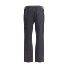 Saint Laurent Black Cotton Straight-Leg Jeans
