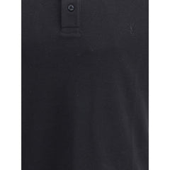 Saint Laurent Black Cotton Polo Shirt