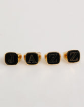 Dolce & Gabbana Gold Tone Brass JAZZ Letter Set 4 Pieces Adjustable Ring