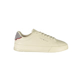 Tommy Hilfiger Beige Leather Men Sneaker