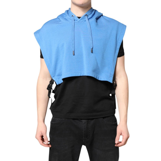 Dolce & Gabbana Blå Bomull Hettegenser Herre Sportsklær One Size