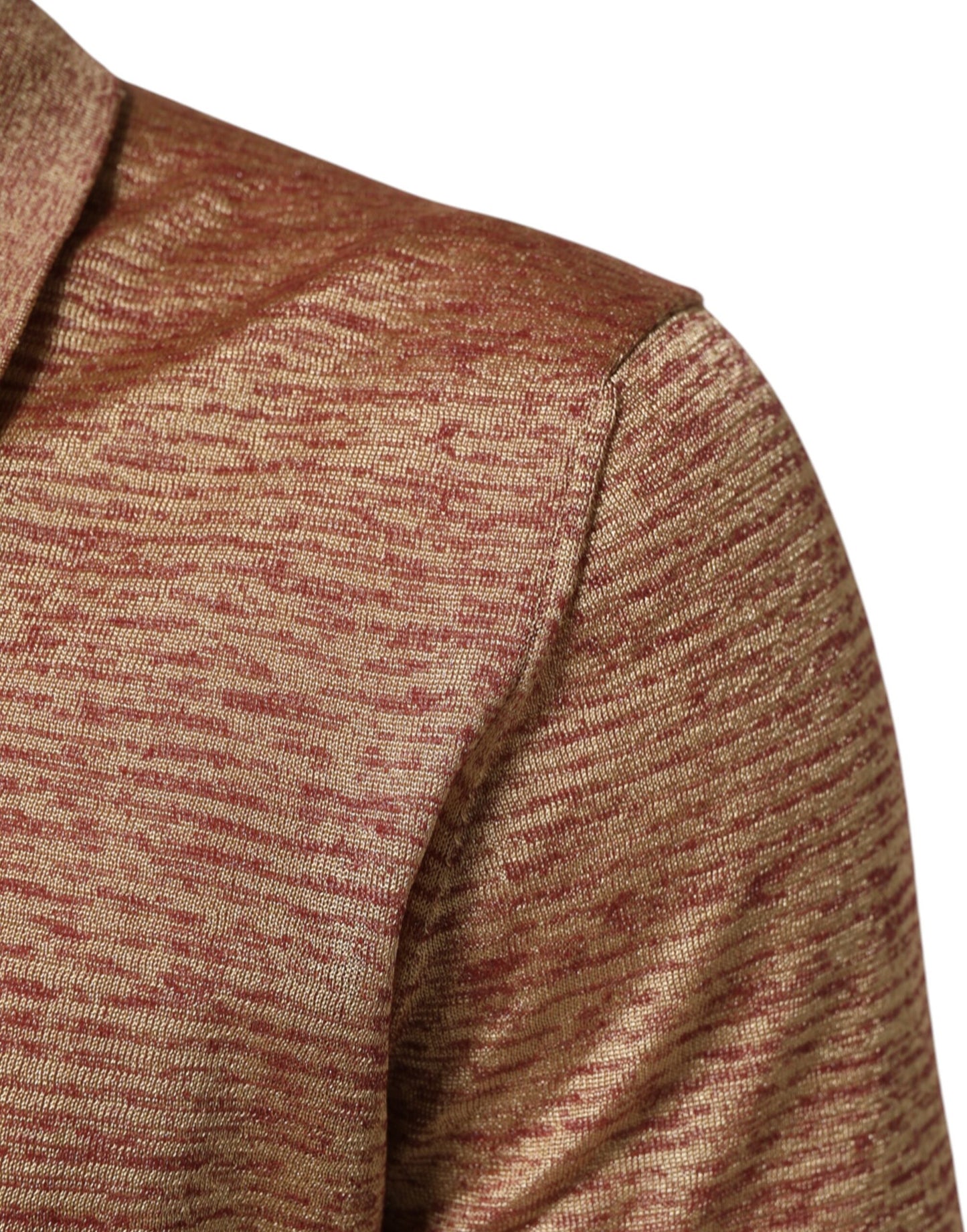 Dolce & Gabbana Brun Sidentexturerad Kortärmad Pikétröja