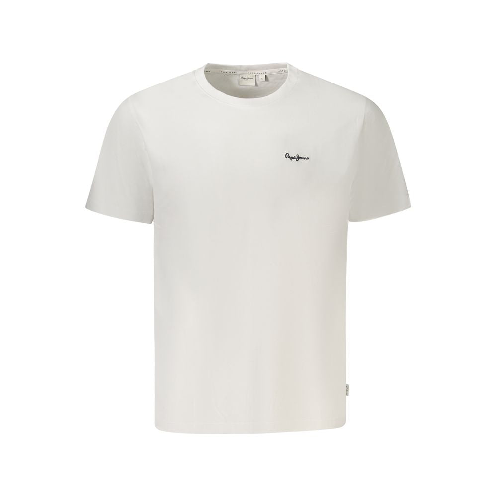 Vit bomulls-T-shirt för män